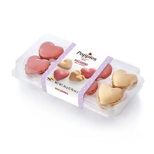 Macarons Corazón Belgas - Edición San Valentín 72 Unidades