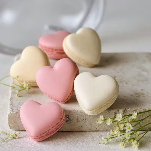 Macarons Corazón Belgas - Edición San Valentín 72 Unidades