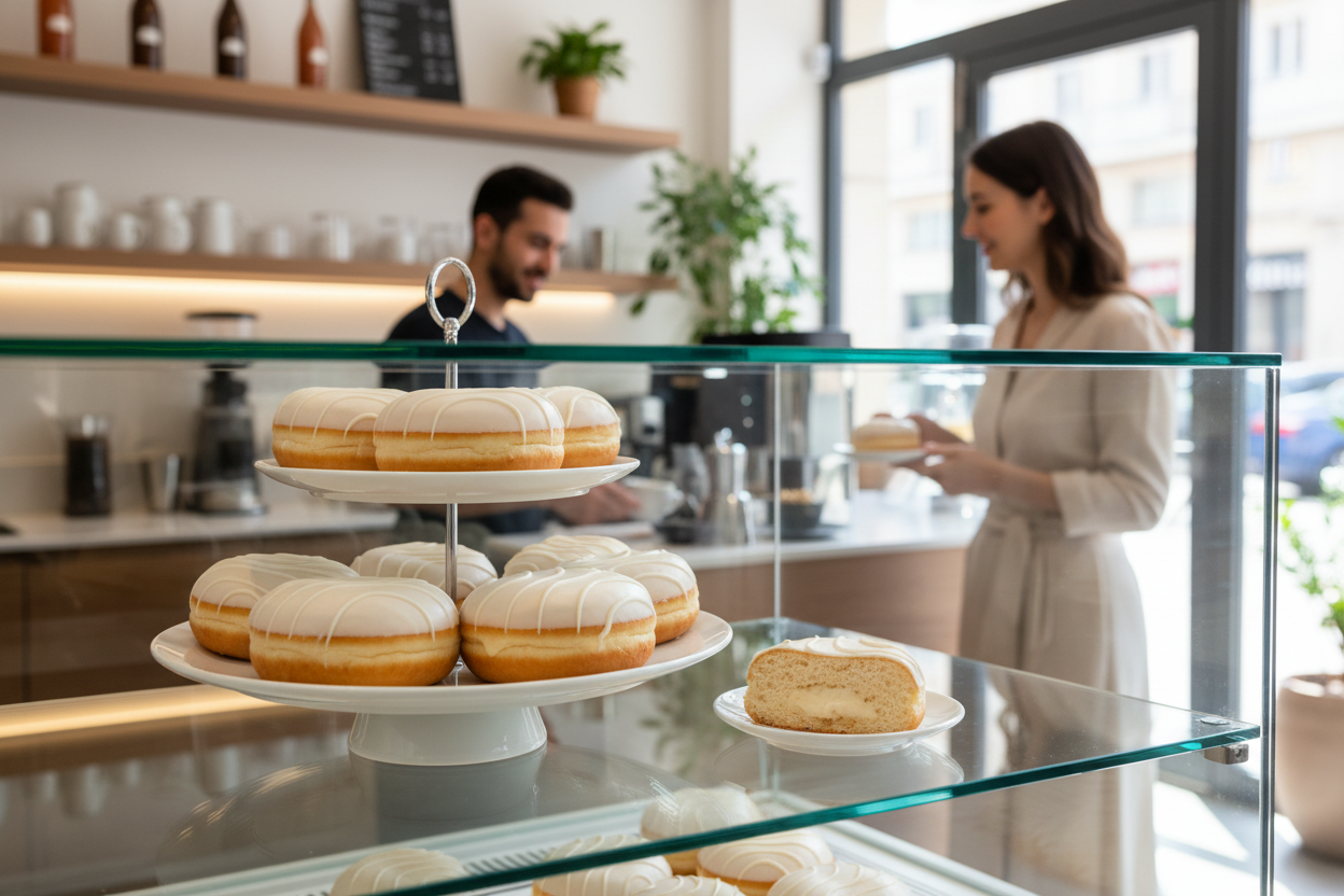 Berlina Snow en vitrina de cafetería premium