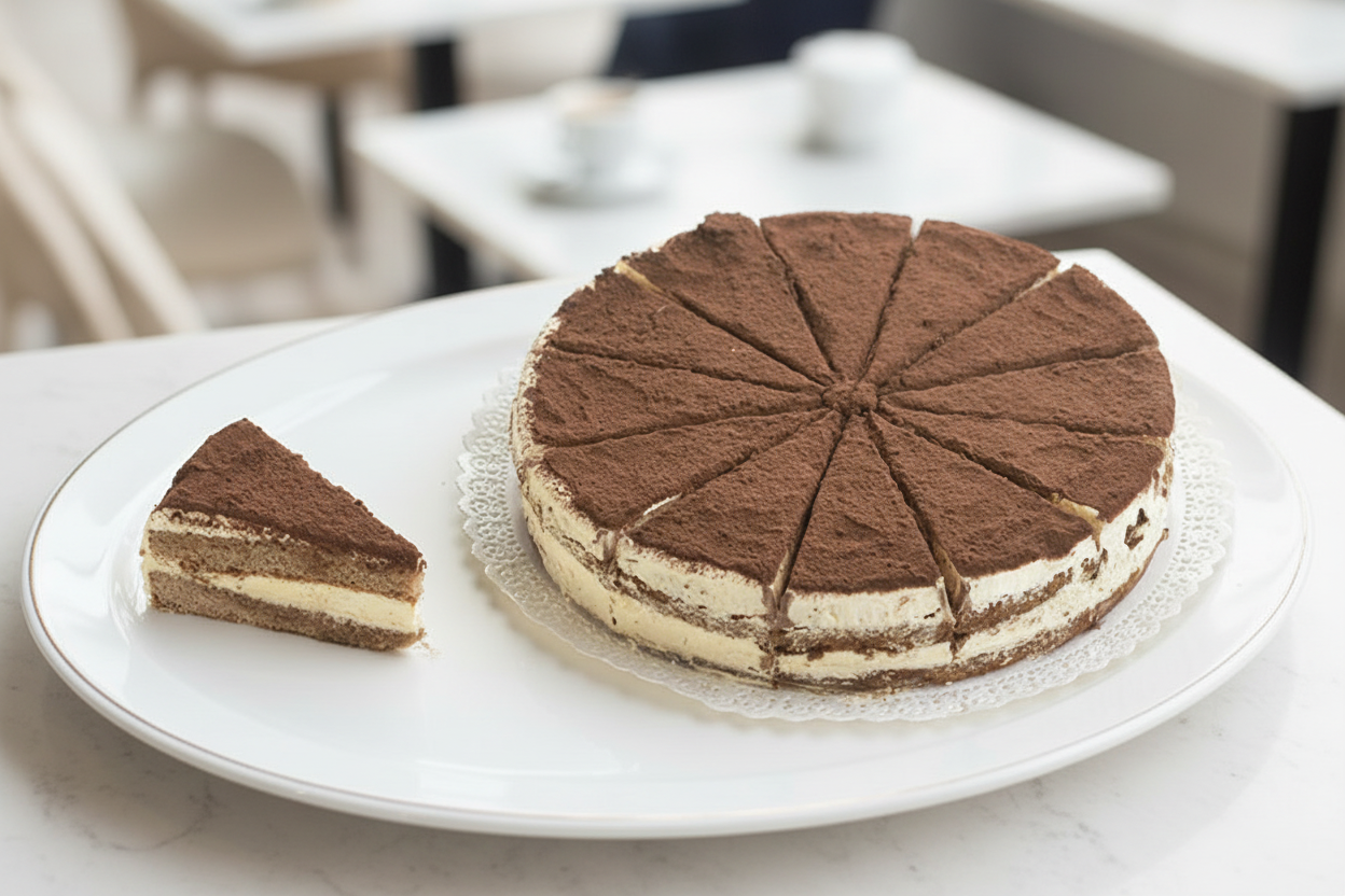 Tiramisu Tondo close-up - horizontal